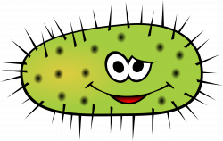 Clipart - Funny green bactera