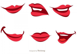 Girl Cartoon Mouth Vector Pack | Quilting: Portrait Quilt ...