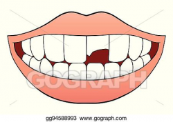 Clip Art Vector - Broken tooth. Stock EPS gg94588993 - GoGraph