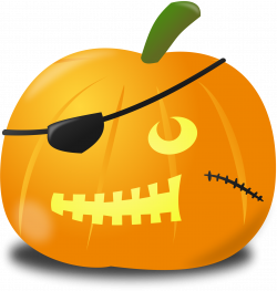 Clipart - Pirate pumpkin