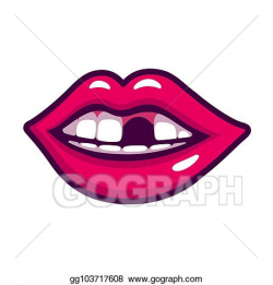 Vector Art - Mouth with missing tooth. EPS clipart ...