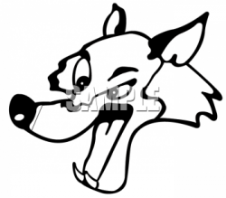 Clipart of a Wolf Opening Its Mouth - AnimalClipart.net