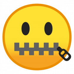 Zipper mouth face Icon | Noto Emoji Smileys Iconset | Google