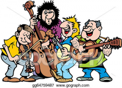 EPS Illustration - Happy music band. Vector Clipart ...