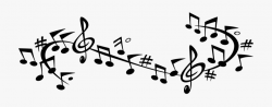 Note Transparent Clipart Free - Music Banner Black And White ...