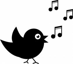 Bird Singing With Musical Notes Svg Png Icon Free Download (#73975 ...