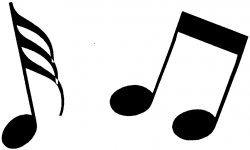 Free clipart music notes black white - ClipartBarn