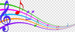 Purple, green, and orange music note , Musical note ...