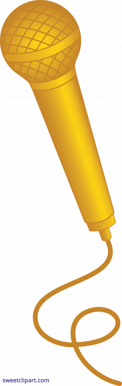 Microphone Golden Clipart - Sweet Clip Art