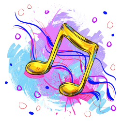 Musical note Music education Art - Painted notes material 1000*1000 ...
