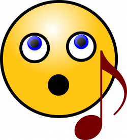 Clipart - Singing Smiley Face