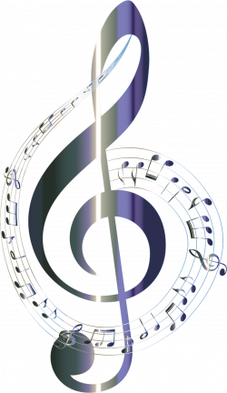 Clipart - Lacquered Musical Notes Typography No Background