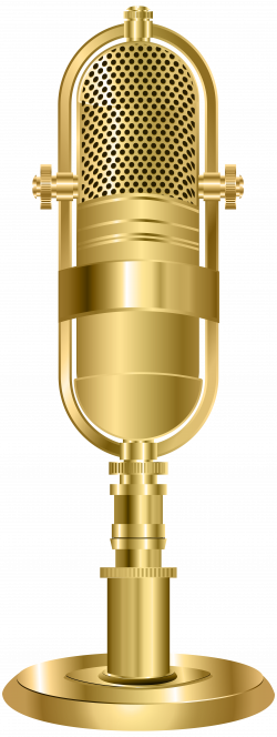 Microphone Sound Icon - Studio Microphone Gold PNG Clip Art Image ...