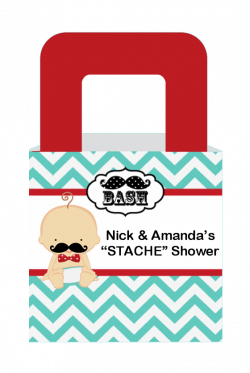 Little Man Mustache Baby Shower Goodle Bags | Candles & Favors