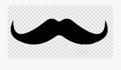 Mustache Clipart Black And White - Transparent Background ...