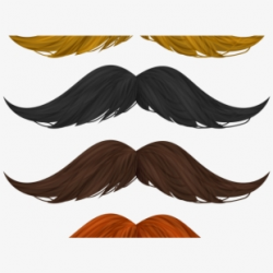 Mustache Clipart Orange - Brown Mustache Beard Clipart ...