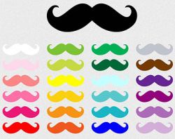 Free Mustache Cliparts Colorful, Download Free Clip Art ...