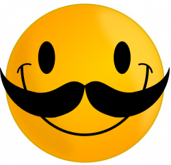 Funny Cute Smiley Pink | Smile with Mustache clip art | Caritas ...