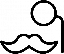 Mustache With Eye Lens Svg Png Icon Free Download (#57087 ...