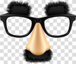 Black eyeglasses with nose art illustration, Groucho glasses ...