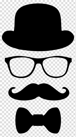 Moustache Top hat Glasses Bow tie, moustache transparent ...