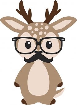 Amazon.com: Adorable Hipster Nerdy Geeky Deer with Glasses ...