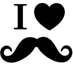 Mustache And Heart Clipart - Clip Art Library
