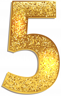 Number Five Gold Shining PNG Clip Art Image | Gallery Yopriceville ...