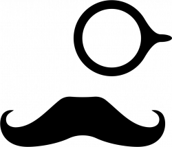 Monocle And Mustache Svg Png Icon Free Download (#57305 ...
