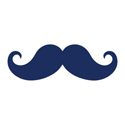 Amazon.com: Applicable Pun Swirly Handlebar Mustache - Vinyl ...
