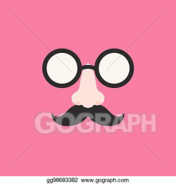 EPS Vector - Disguise glasses, nose and mustache for party ...
