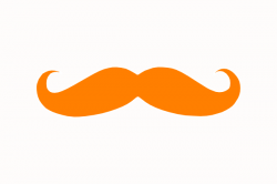 Orange Mustache clip art - vector clip art online, royalty ...
