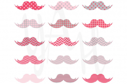 Cute Pink Mustaches pattern