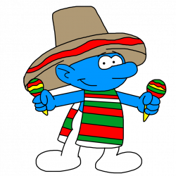 Smurf with Mexican dance outfit by ElMarcosLuckydel96.deviantart.com ...