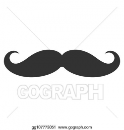Vector Art - Simple mustache icon. Clipart Drawing ...