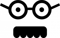 Male Square Face With Glasses And Mustache Svg Png Icon Free ...