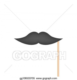 Vector Stock - Mustache on stick. Clipart Illustration ...