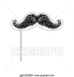 Vector Art - Mustache on stick mask for photographing ...