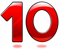 Clipart - Glossy Number : Ten