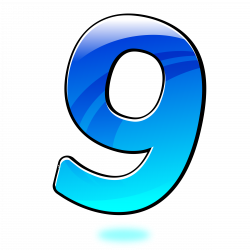 Clipart - Glossy Number : Nine
