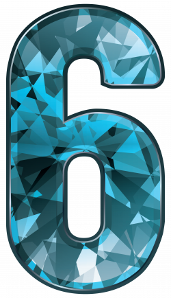 Blue Crystal Number Six PNG Clipart Image | Gallery Yopriceville ...