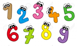 With Eyes Numbers Clipart 1 15 Clipart Cartoon Numbers | Art ...
