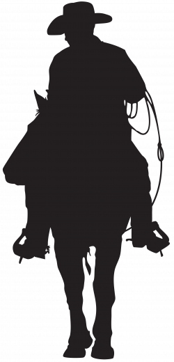 Cowboy Silhouette PNG Clip Art Image | Gallery Yopriceville - High ...