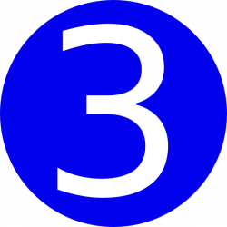 Blue, Rounded,with Number 3 Clip Art at Clker.com - vector clip art ...
