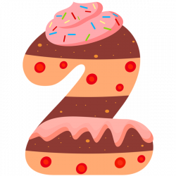 Sweet Number Two PNG Clipart Image | number | Pinterest | Clipart ...