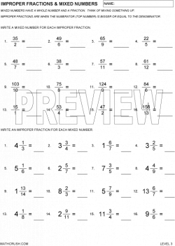 47 Converting Mixed Numbers To Improper Fractions Worksheets ...