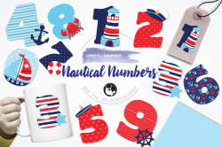 Nautical Numbers graphics and illustrations
