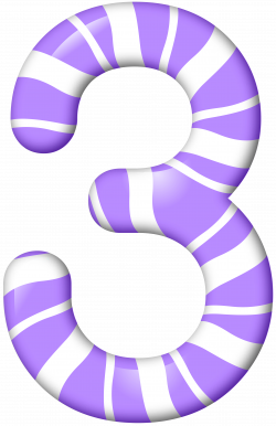 Number Three Candy Style PNG Clip Art Image | Gallery Yopriceville ...