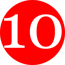 Red, Rounded,with Number 10 Clip Art at Clker.com - vector clip art ...
