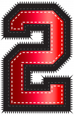 Red Sport Style Number Two PNG Clip Art Image | Gallery ...
